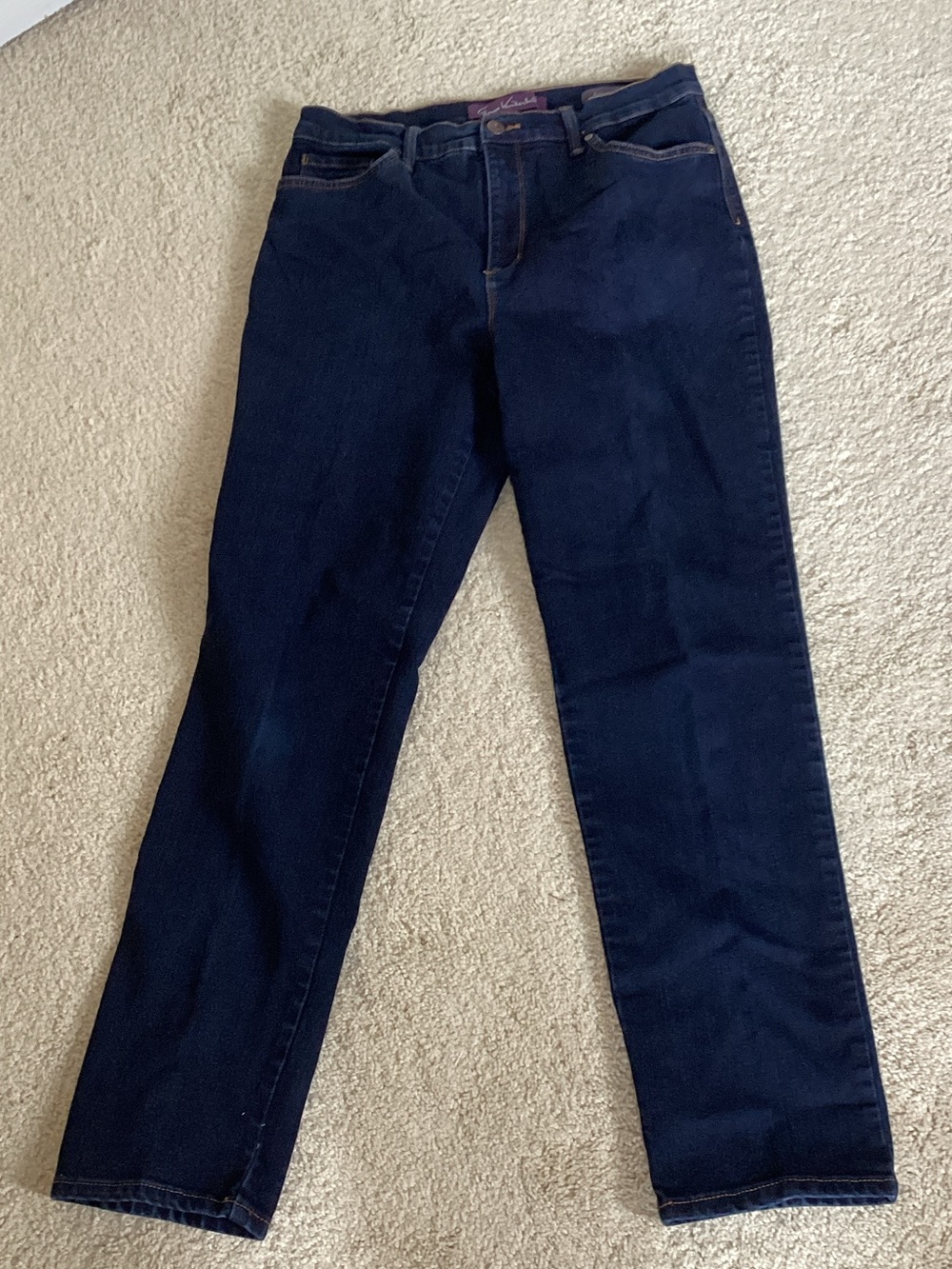 Gloria Vanderbilt Dark Blue Straight-Leg Jeans